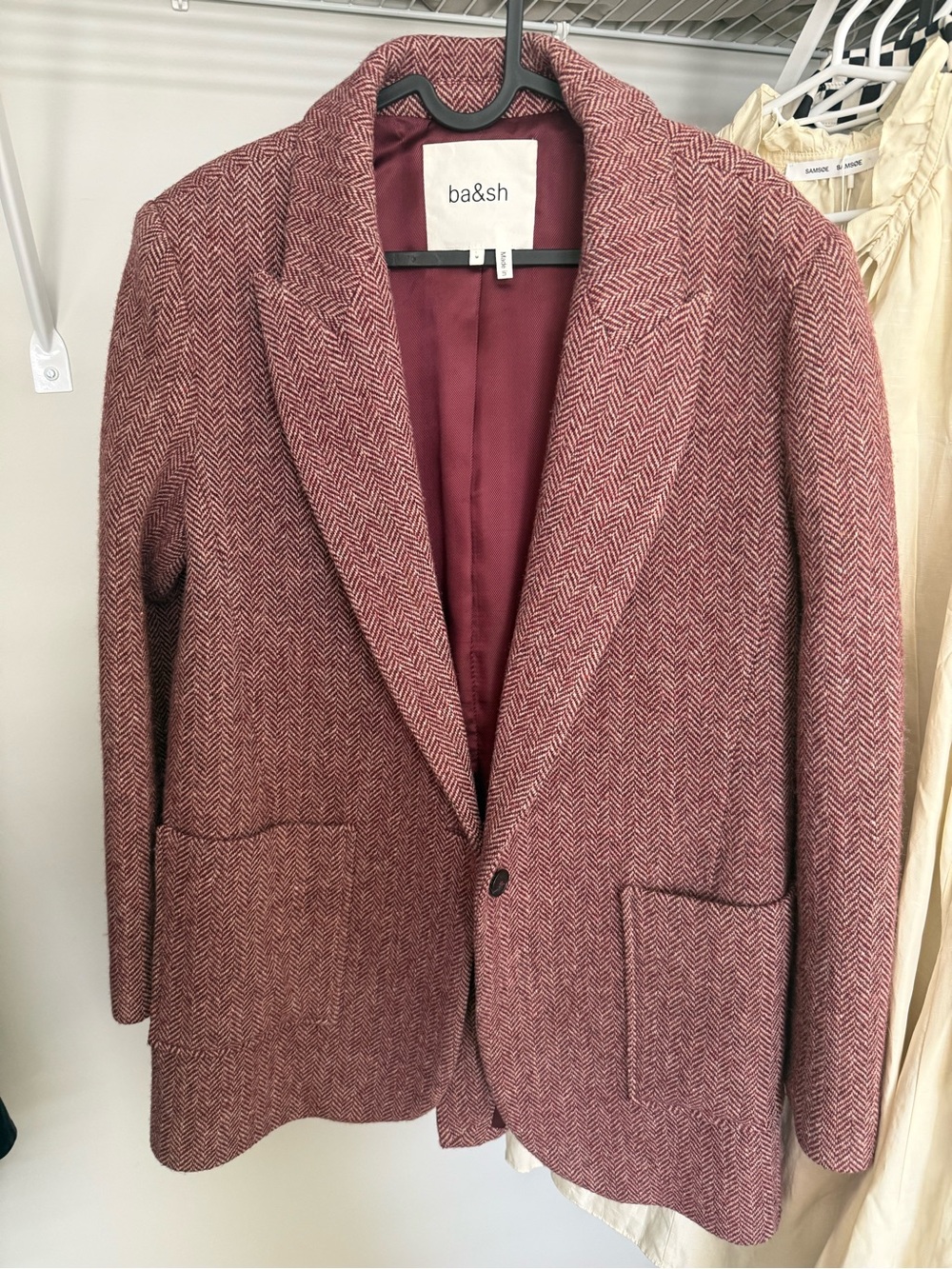 BA&SH Ckost Herringbone Blazer